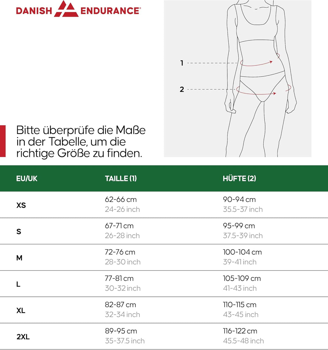 DANISH ENDURANCE Unsichtbare Bikini Slips aus Mikrofaser, 6er Pack Sport-Slips, Nathlos, für Sport &amp;
