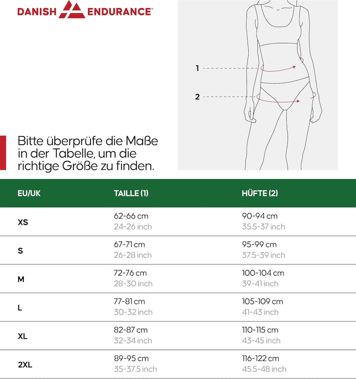 DANISH ENDURANCE Unsichtbare Bikini Slips aus Mikrofaser, 6er Pack Sport-Slips, Nathlos, für Sport &amp;