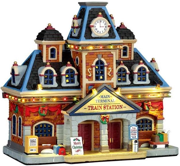 Lemax - Main Terminal Train Station - with 4.5V Adapto