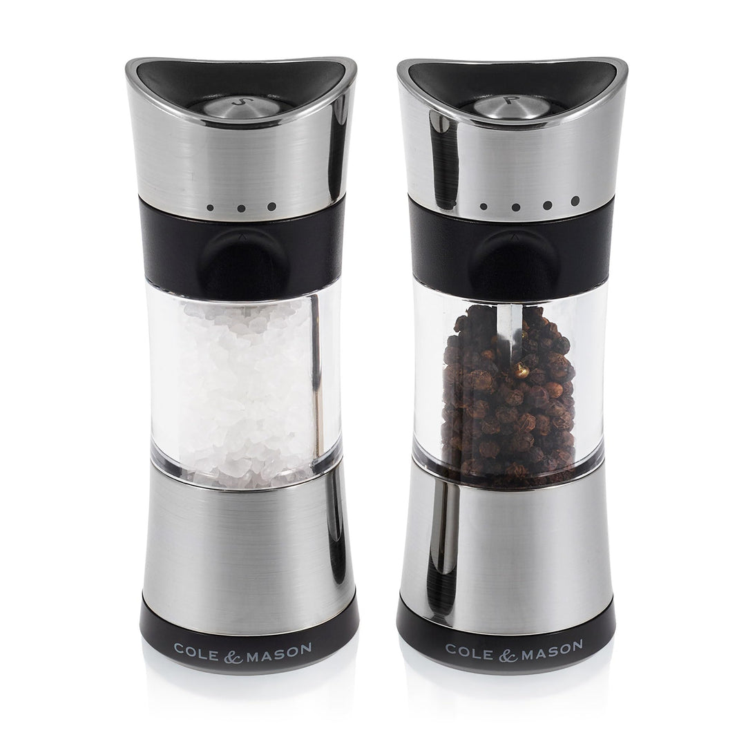 Cole & Mason H306598P Horsham Salz und Pfeffermühle, Chrom, 2er Set Manuell, Acryl, 154mm, Classic I