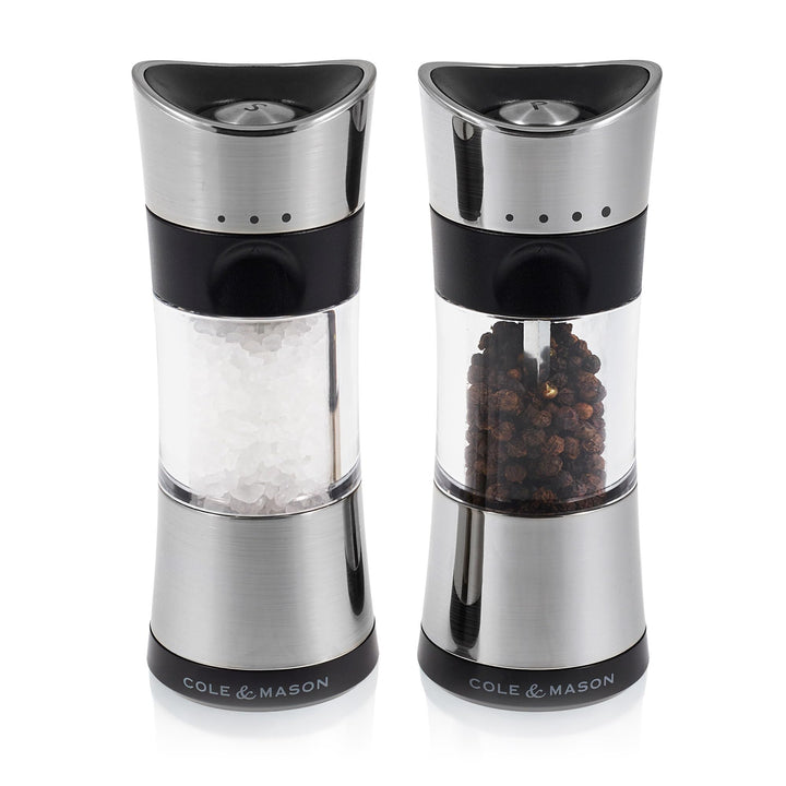 Cole & Mason H306598P Horsham Salz und Pfeffermühle, Chrom, 2er Set Manuell, Acryl, 154mm, Classic I