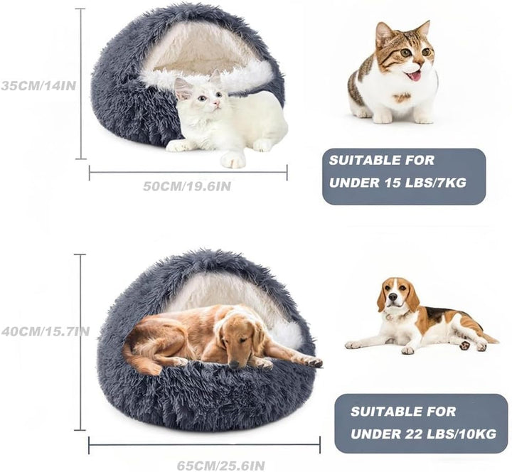 Flauschig Hundebett Muschelform Katzenbett Warm Tierbett Haustierbett Waschbar Hundesofa Katzensofa