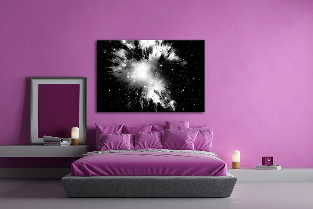 deyoli Dark Urknall Format: 80x60 als Leinwandbild, Motiv fertig gerahmt auf Echtholzrahmen, Hochwer