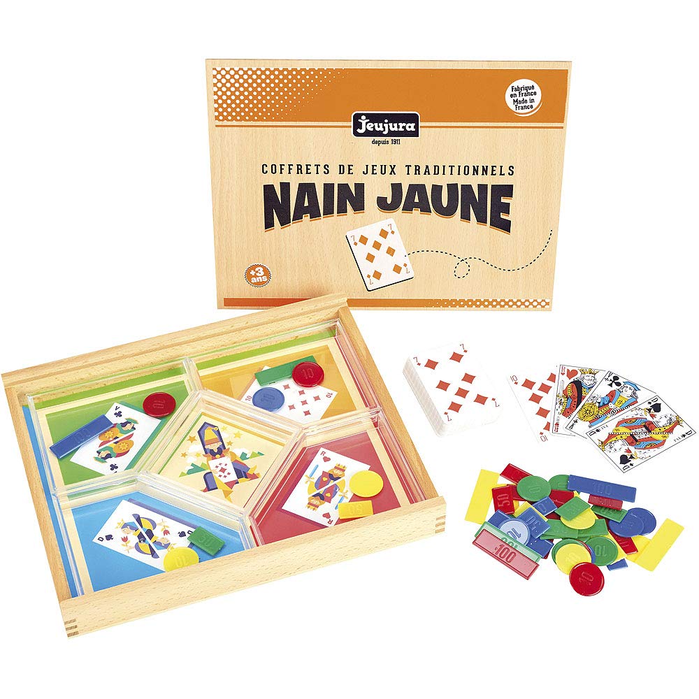 JEUJURA jeujuraj8134 Nain Jaune Spiel in Holzbox