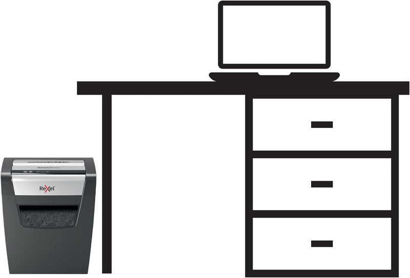 Rexel Aktenvernichter Momentum Slimline X410-SL, Partikelschnitt, 11-10 Blatt A4 (70-80 g/m²) Kapazi