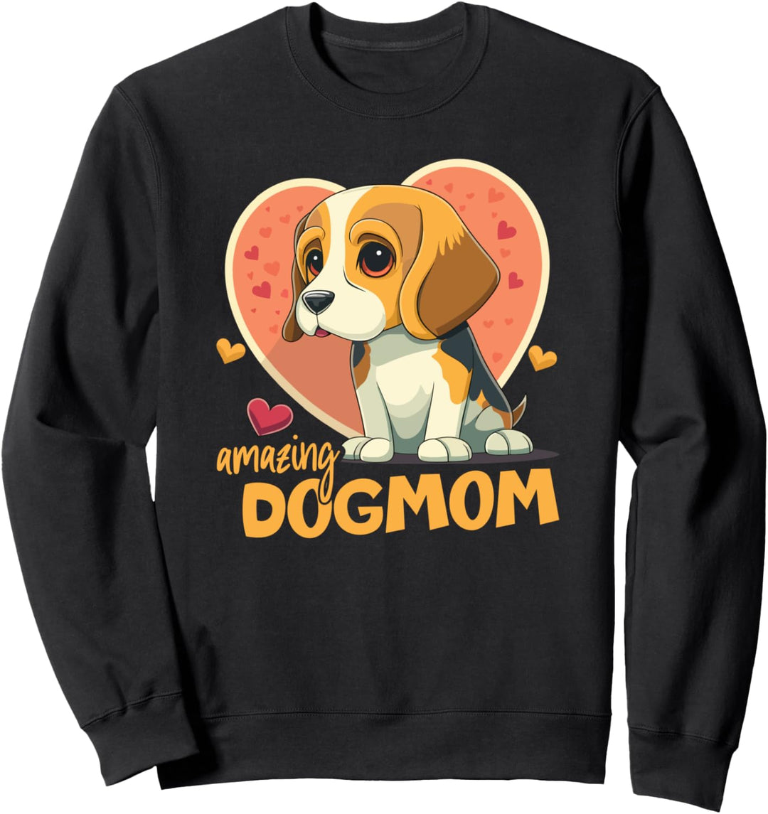 Beaglehund mit Herzdekoration - Amazing Dogmom Sweatshirt