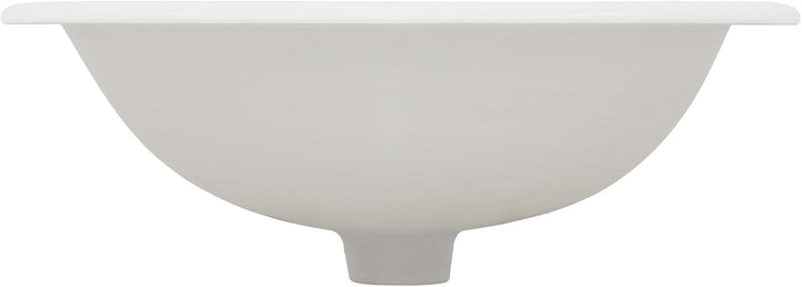 ML-Design Waschbecken aus Keramik Weiss glänzend 57x19,5x48,5cm Oval Einbauwaschbecken mit Hahnloch