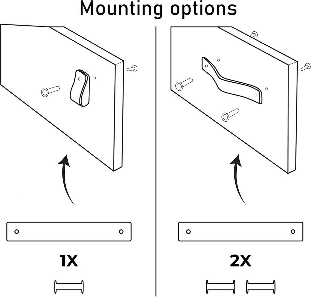 Brute Strength - Ledergriffe für Möbel - Cognac - 24 Stück - 12,5 x 2,5 cm - Schrankgriff, Türgriff