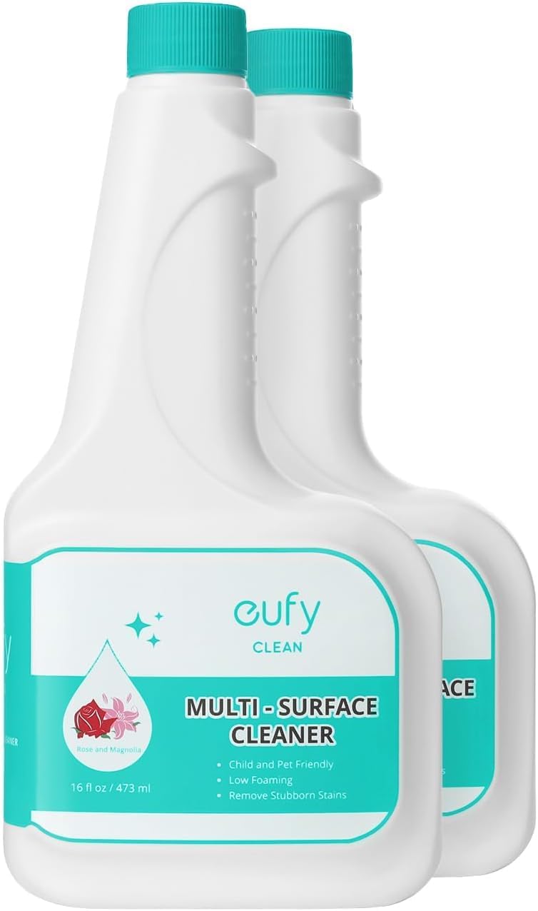 eufy RoboVac Hard Floor Cleaning Solution (2 Bottles), Compatible with all 2-in-1 RoboVacs, 16 fl oz