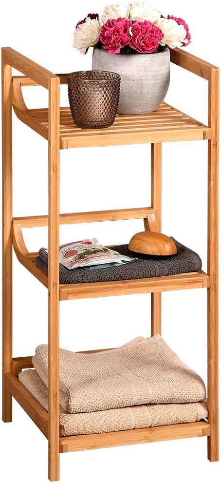 Kesper | Regal, Material: Bambus, Masse: B 30 x H 70 x T 30 cm, Farbe: Braun | 19435