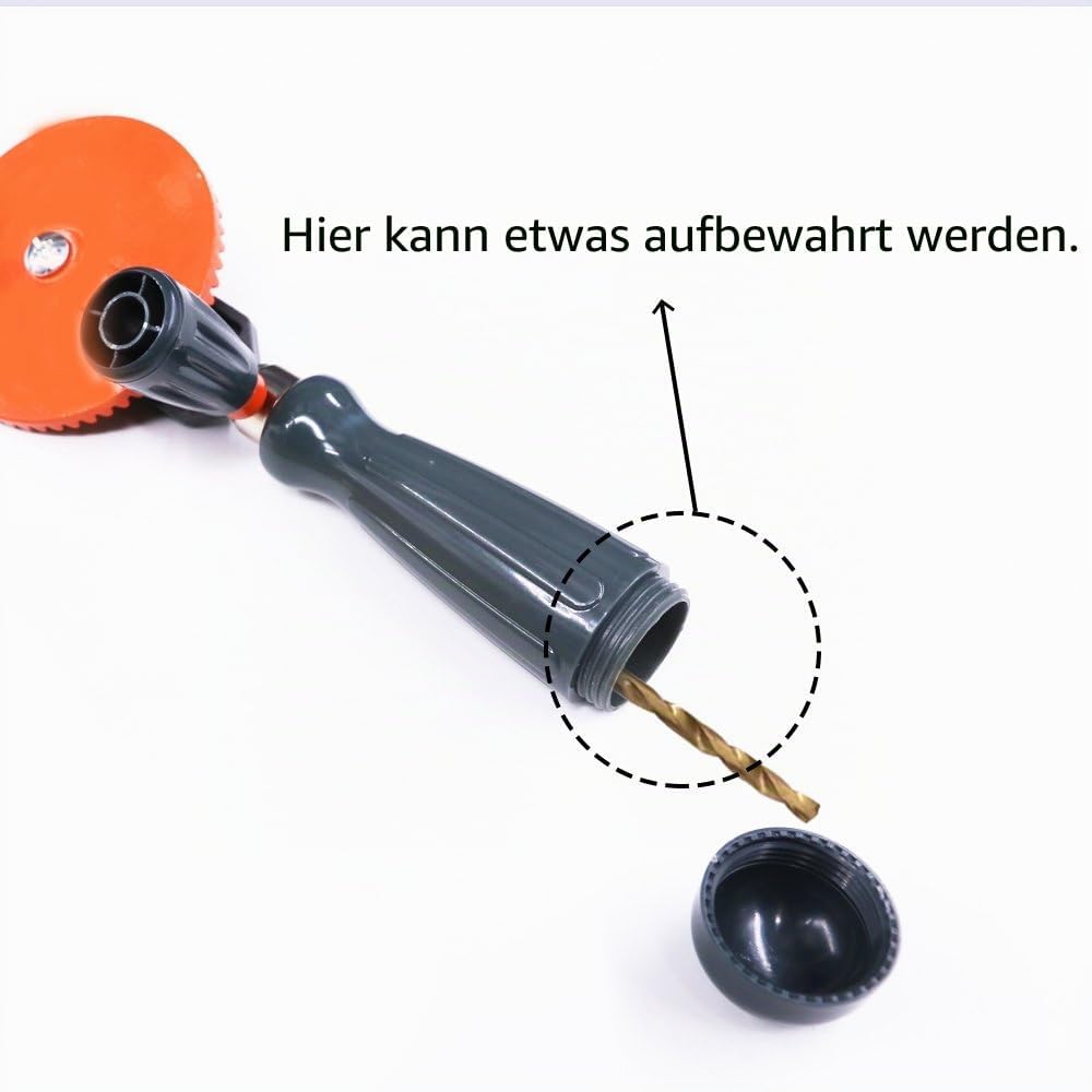 Swpeet 1/4 Zoll (0.6-6mm) Handbohrmaschine mit 13 Stahlbohrern (40–98 mm),Leistungsstark Spannfutter