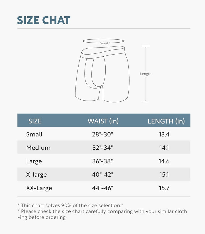 Separatec Boxershorts Herren Bambus Rayon Atmungsaktiv Weich Männer Unterhosen mit Doppelter Beutel