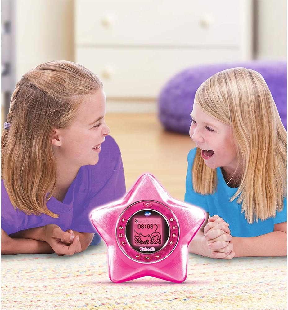 VTech - KidiMagic StarLight Rose — Interaktiver Kinderwecker, Radiowecker mit Lautsprecher und animi