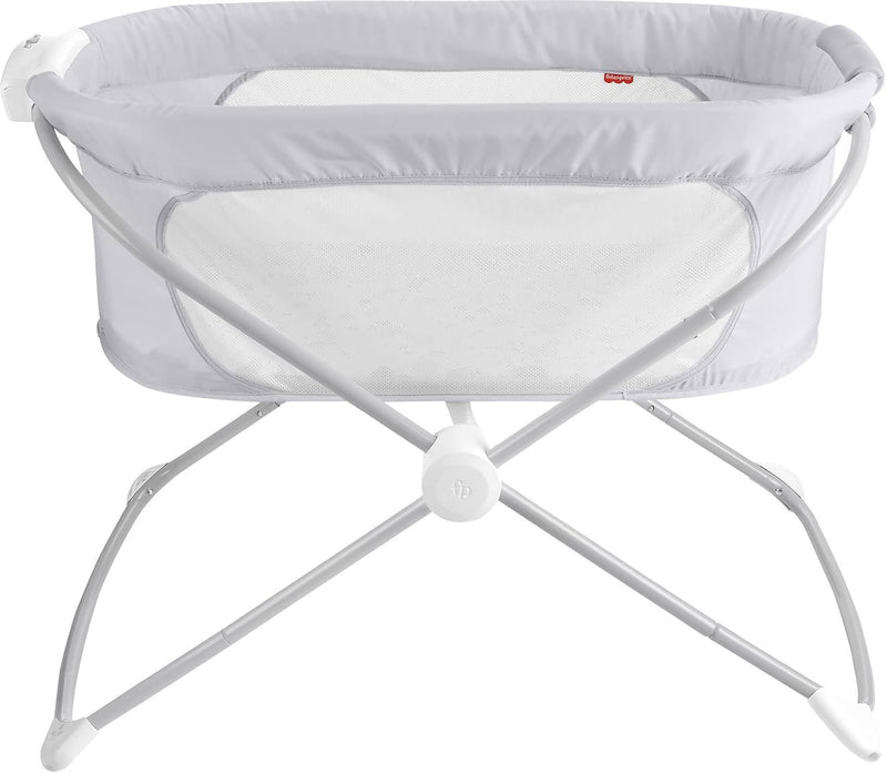 Fisher-Price GVG95: 3-in-1 Zusammenklappbares Beistellbettchen – Tragbare Wiege, Reisebett für Neuge