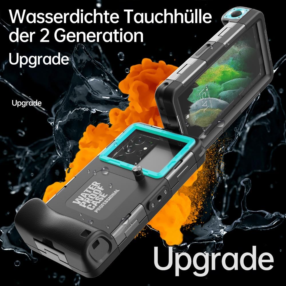 Unterwasser-Tauchgehäuse für iPhone, Samsung Galaxy, Huawei Xiaomi Redmi Smartphones, Professionelle