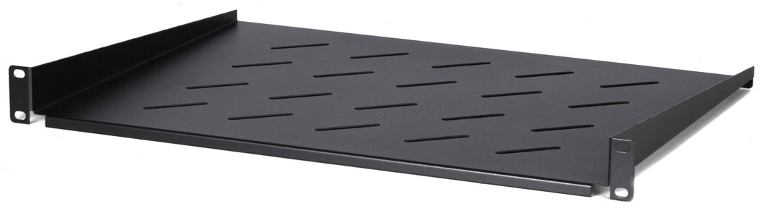 DSIT 19 Zoll 1HE Fachboden für Wandschränke mit Einer Tiefe von 450mm - 350mm Tief - Schwarz - Tragl