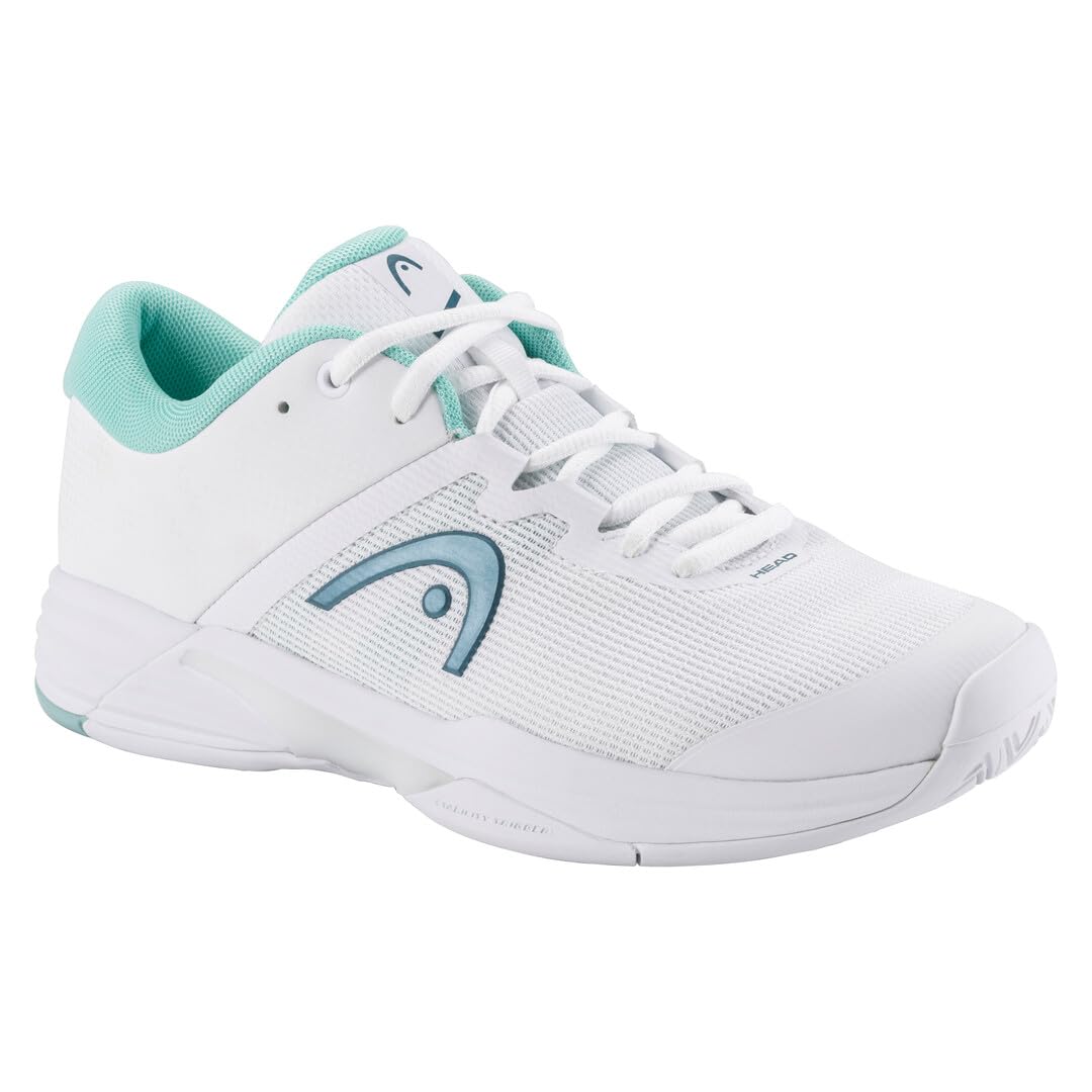 Head Women's Revolt Evo 2.0 Sneaker 38.5 EU White Turquoise, 38.5 EU White Turquoise