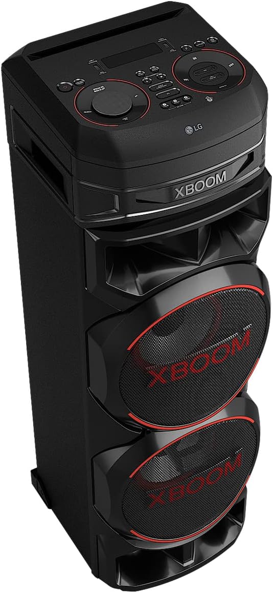 LG XBOOM RNC9, 2-Wege-Soundsystem mit 4 Lautsprechern (Dolby Audio, Karaoke- & DJ-Funktionen, Beleuc