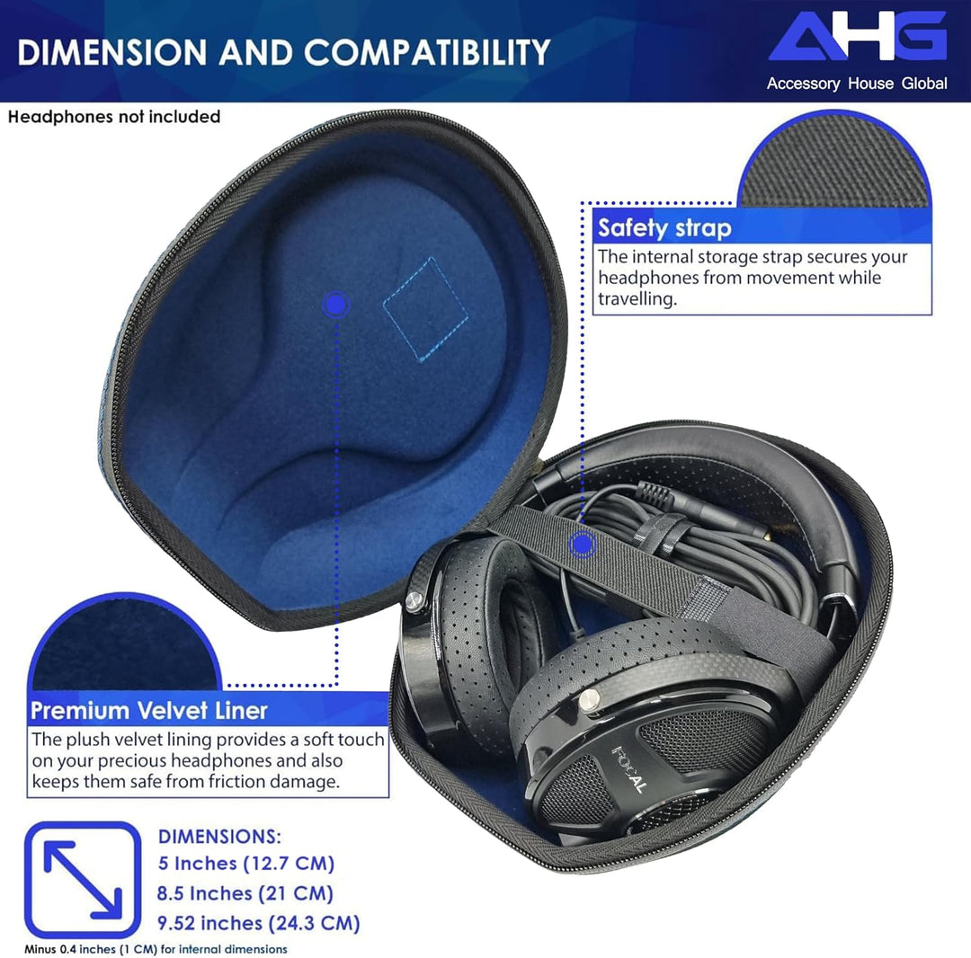 DN8PRO-XL Tragetasche für Focal ELEAR, Clear, Utopia, Beyerdynamic DT1770 PRO DT1990 PRO Kopfhörer (