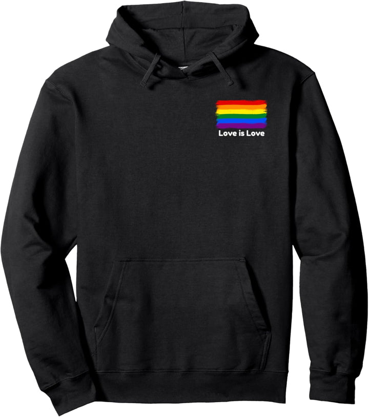 LGBTQ Flagge minimalistisch Gay Pride CSD Liebe Love is Love Pullover Hoodie