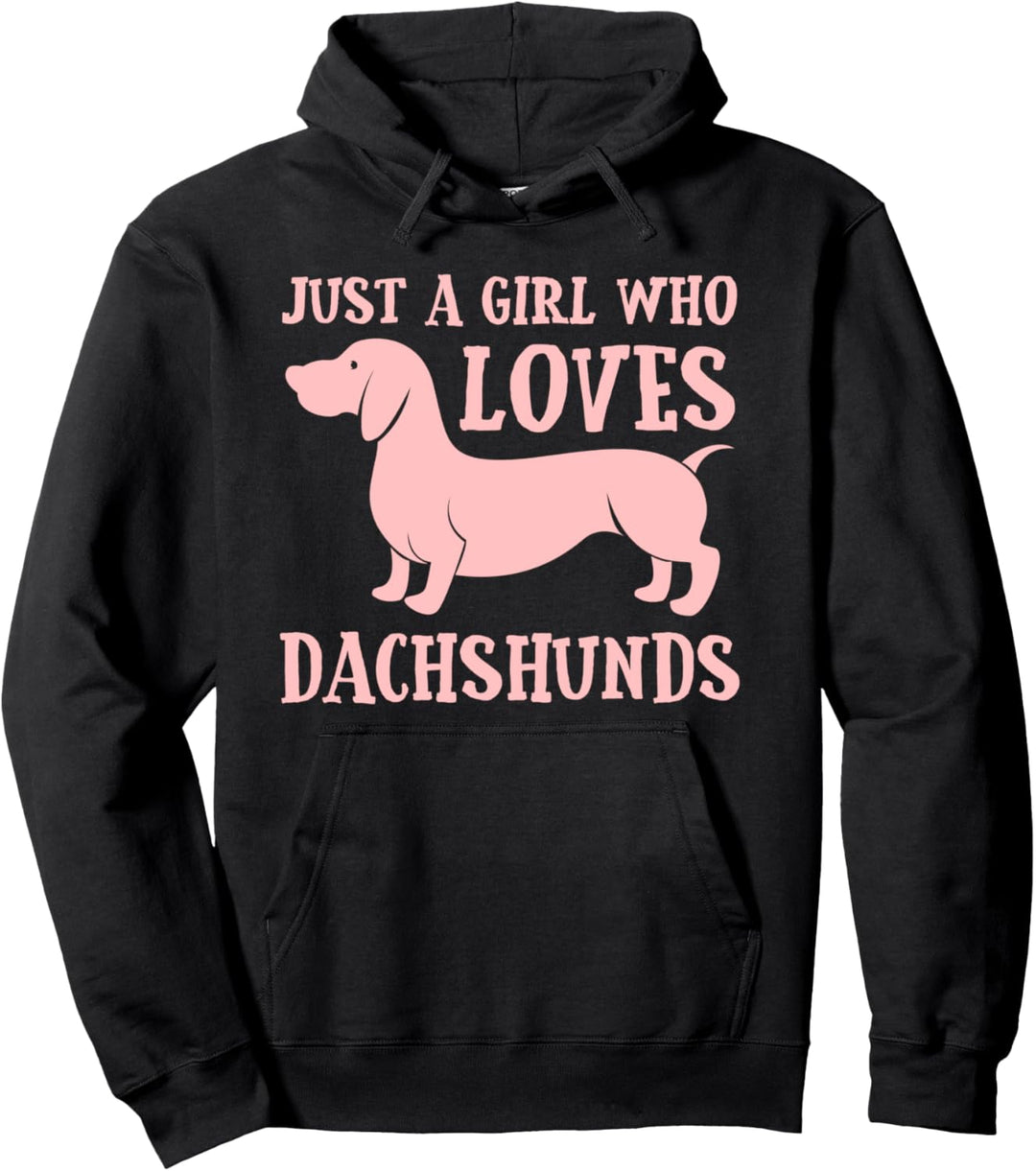 Nur ein Mädchen, das Dackel liebt Pullover Hoodie