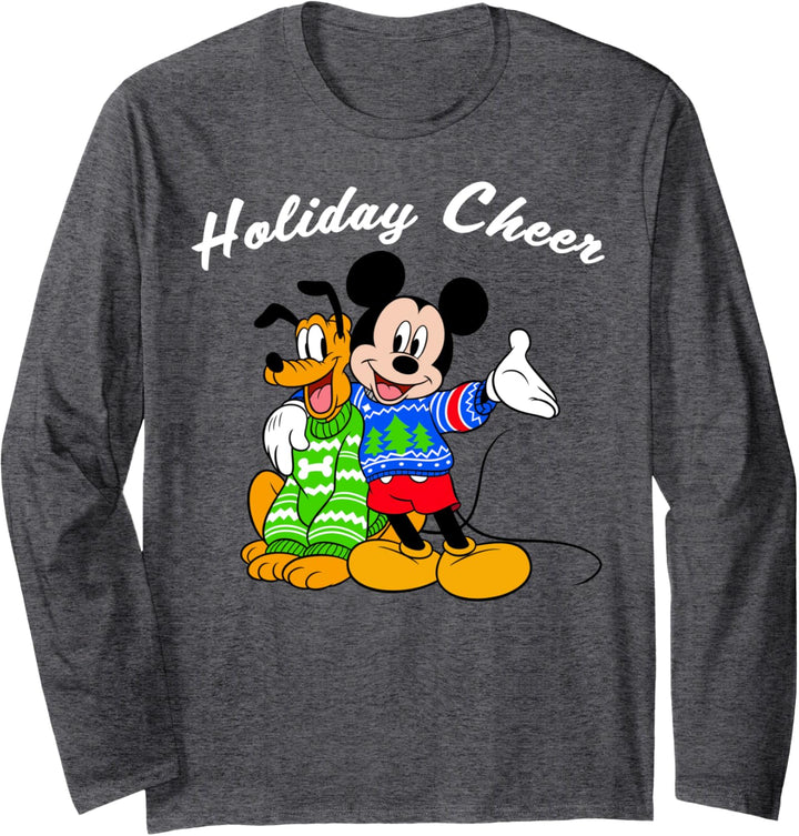 Disney Mickey And Friends Weihnachten Holiday Cheer Portrait Langarmshirt