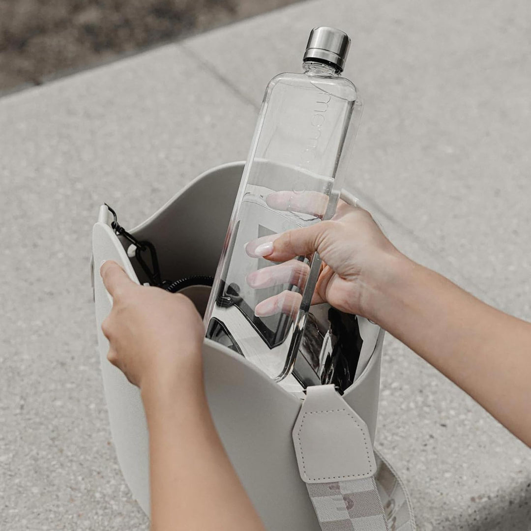 memobottle SLIM (450ml) - Die flache Wasserflasche, die für Ihre Tasche konzipiert wurde | BPA-frei