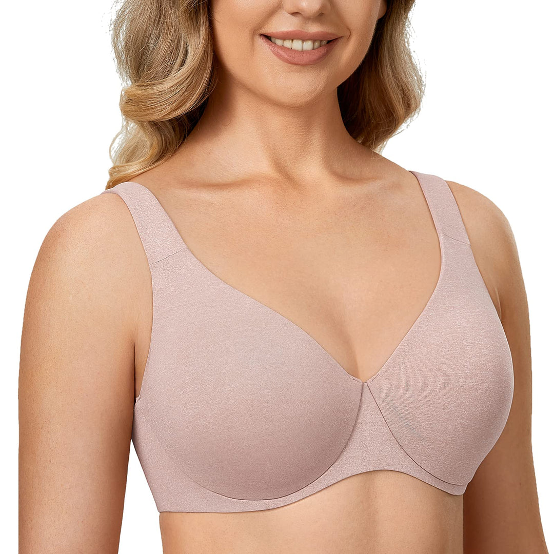 DELIMIRA AISILIN BH Damen Minimizer mit Bügel Grosse Brüste Nahtlose Ohne Polster 85C Cameo Heather,