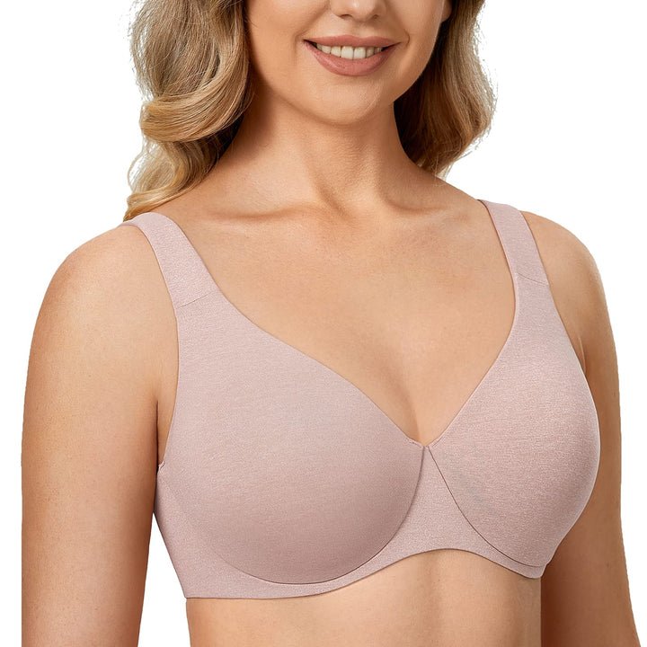 DELIMIRA AISILIN BH Damen Minimizer mit Bügel Grosse Brüste Nahtlose Ohne Polster 85C Cameo Heather,