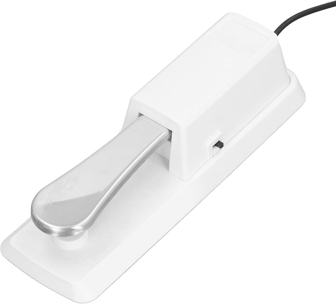 Universelles Sustain-Pedal für Tastatur, Weisses Sustain-Fusspedal mit 0,25-Zoll-Schnittstelle, Klav
