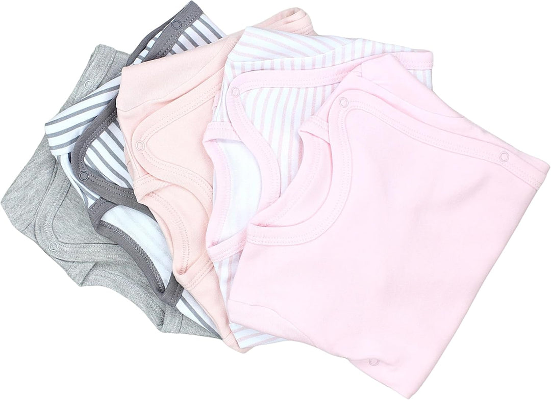 TupTam Baby Body Langarm – Wickelbody Langarm im 5er Pack aus Baumwolle für Mädchen und Jungen 56 St