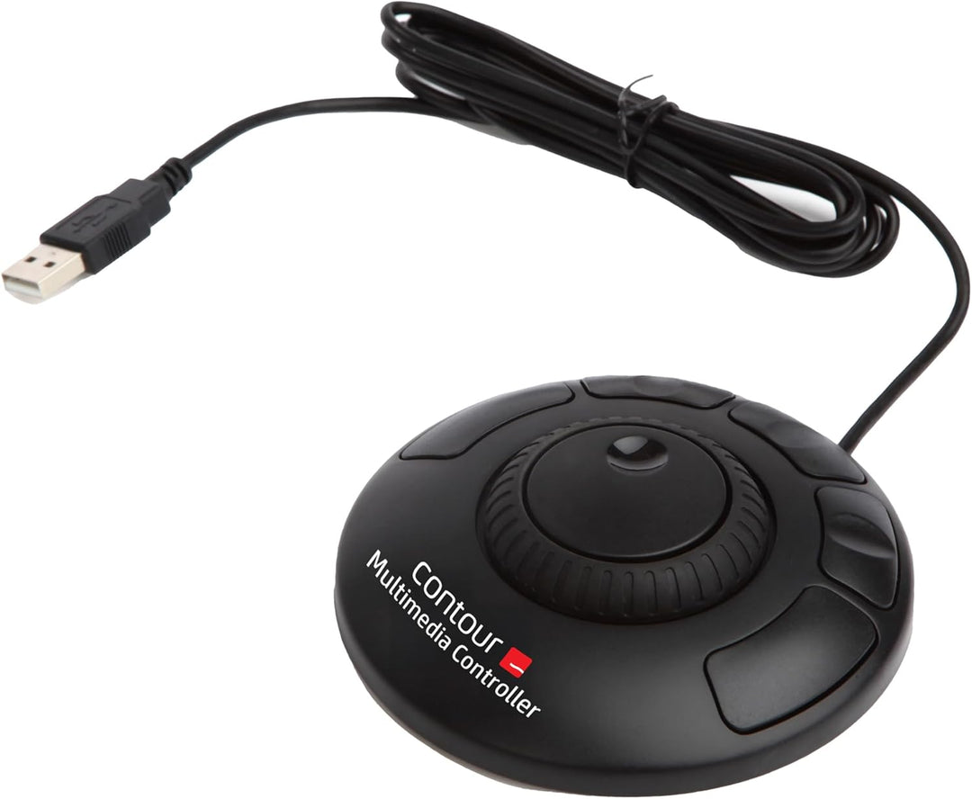 Contour Multimedia Controller Xpress | Ergonomisches Jog Wheel für Video/Music/Bildbearbeitung | USB