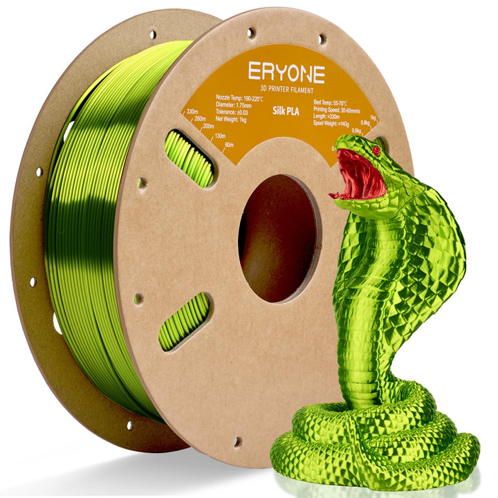 ERYONE Silk PLA Filament 1.75 mm, 3D Drucker Filament PLA Silk,+/- 0.03 mm, 1 kg/Spule, Seiden PLA N
