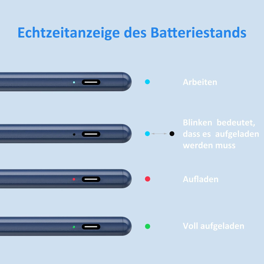Stift für iPad Apple Pencil USB C, Stylus Pen für iPad 10./9/8/7/6. Gen/iPad Pro 12''/12,9''/11"/iPa