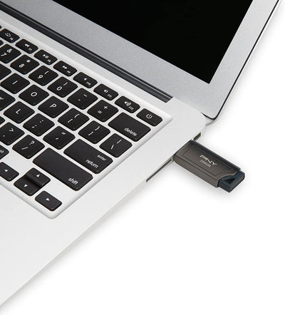 PNY 256GB PRO Elite V2 USB 3.2 Gen 2 Flash-Laufwerk, bis zu 600 MB/s Lesegeschwindigkeit, Dunkelgrau