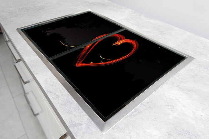 TMK ArtDeko Herdabdeckplatte 2 Teilig 40x52 + 60x52 cm - Spritzschutz Herdabdeckung – Herdschutz aus