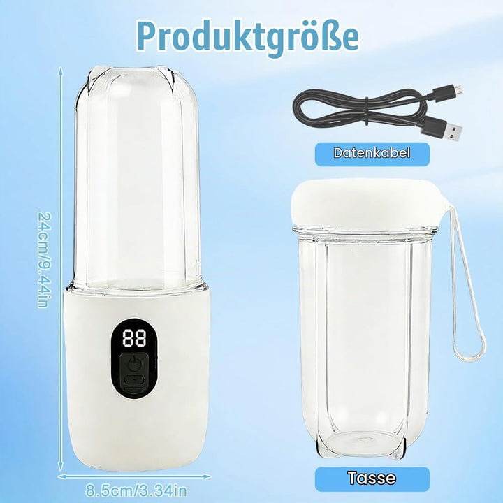 Foreverup Tragbarer Mixer, Smoothie Maker to Go für Smoothies und Shakes, Mini Standmixer Mit 16 Kli
