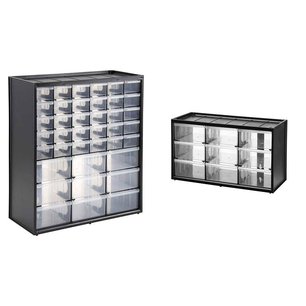 Stanley Aufbewahrungsbox (mit 39 Schubfächern, Masse 36.5 x 43.5 x 15.5 cm) &amp; Kleinteilemagazin/Sort