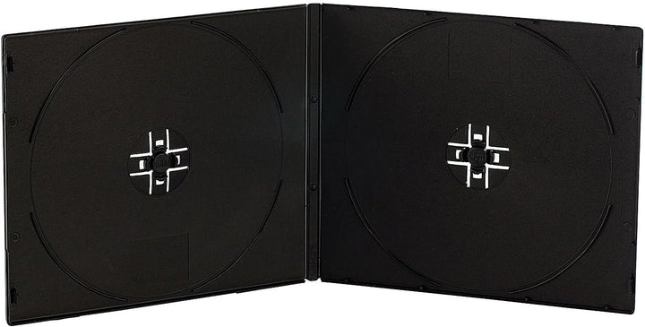 PEARL Hüllen: Doppel CD Slim Soft Boxen im 50er-Set, 7 mm, schwarz (DVD Hülle, Hülle für Doppel-CD,