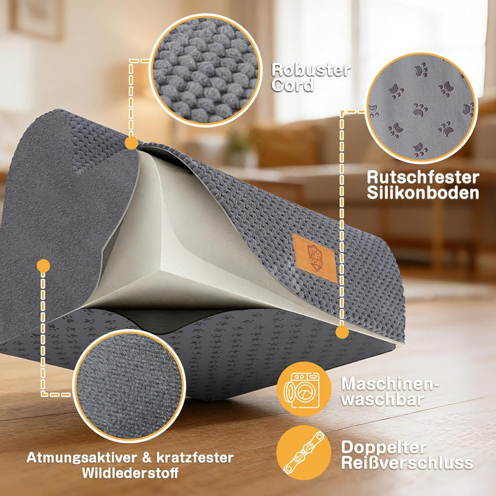 Zvonema wasserdichte Hundetreppe 2 Stufen,Waschbar Leiter Hundetreppe für Kleine Hunde und Katzen, A