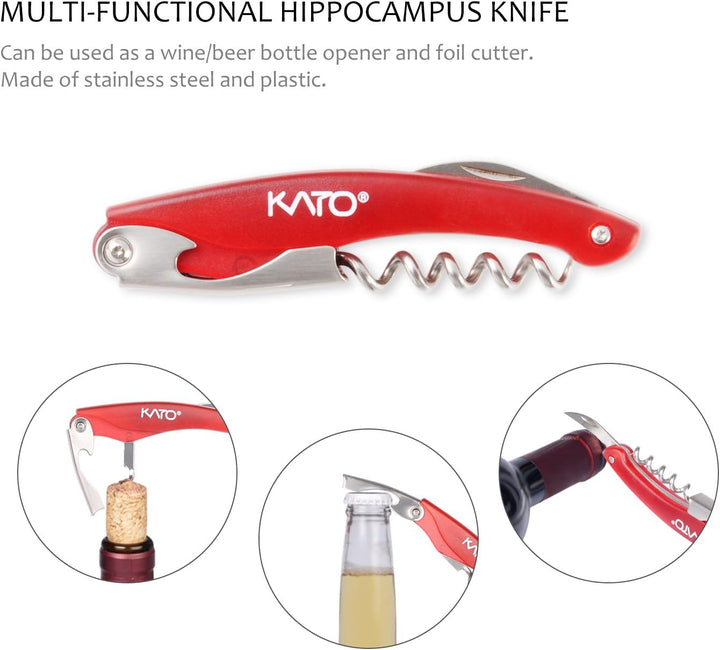 Wine Corkscrew Accessories Set,Wine Bottle Opener Tool Kit with Drink Sticker,The Greatest Party Gif