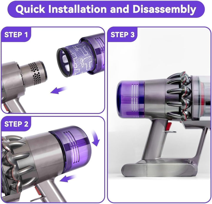 3 Stück Filter für Dyson V11, Vakuumfilter Ersatz für Dyson V11 V15 SV14 SV17 SV22 Detect Animal Abs