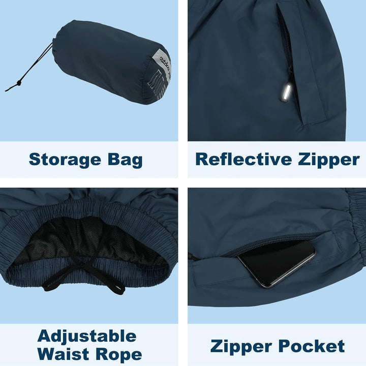 Outdoor Ventures Damen Regenhose Wasserdicht Atmungsaktiv Gefüttert Überziehhose - Winddicht Packbar