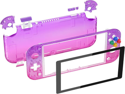 eXtremeRate Full Case Shell für Switch Lite Console, DIY-Ersatz Hülle Gehäuse & Tasten & Schutzfolie