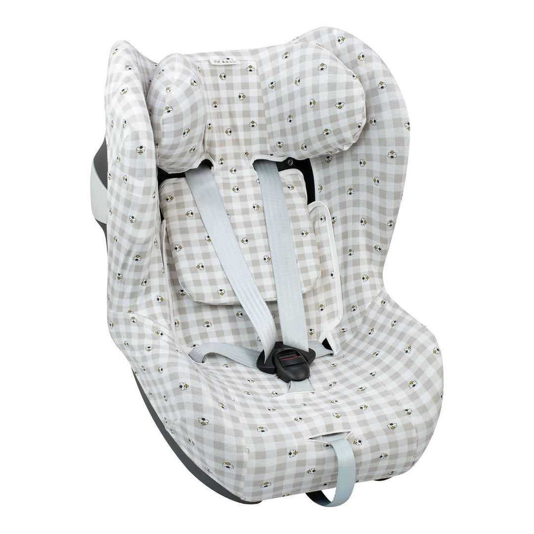 JYOKO KIDS Bezug kompatibel mit Cybex Gold Sirona M2 iSize (FLUOR HEART), FLUOR HEART