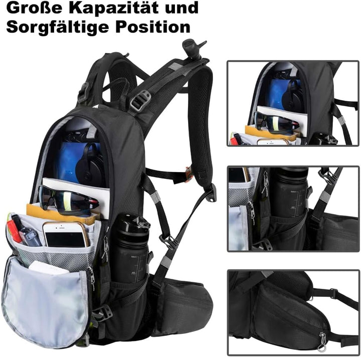 toptrek Fahrradrucksack Wasserdicht 20L,Ultraleicht Rucksack für Damen &amp; Herren,Fahrrad Rucksack mit