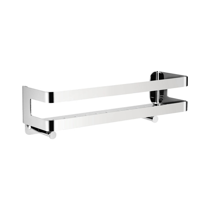 Duschablage Edelstahl Badezimmer Organizer, Duschregal mit Haken für Shampoo und Duschgel (Silber) (