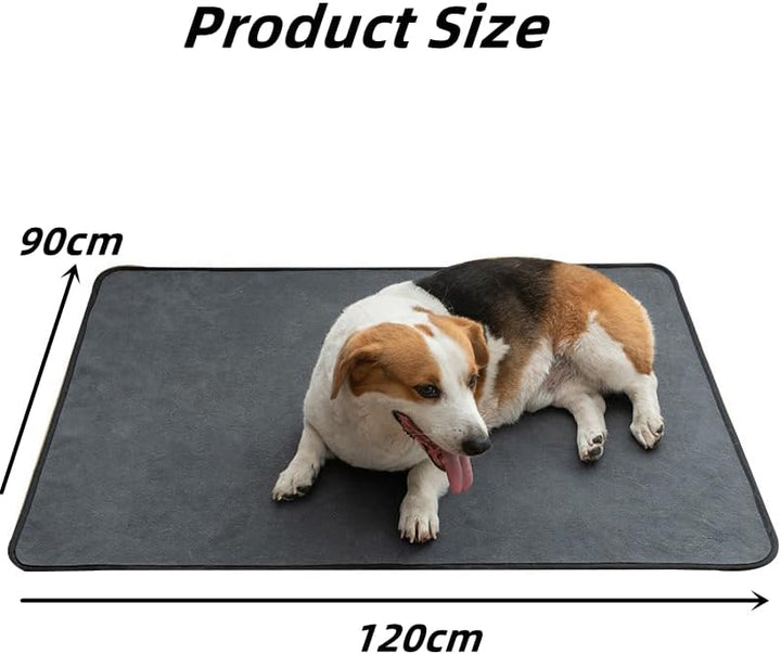 Welpenunterlage Waschbar 1 Stück 120*90cm waschbare PIPI-Matte für Hunde,rutschfeste Welpentrainings