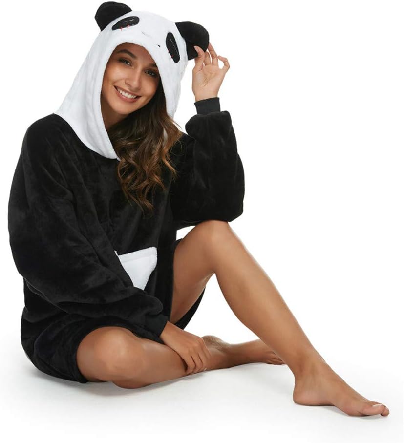 chuangminghangqi Übergrosses Hoodie Decken-Sweatshirt Warm Plüsch Taschen-Decke Kapuzenpullover für