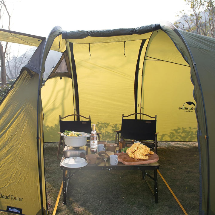 Naturehike Campingtisch Gross Klapptisch höhenverstellbar MDF Tisch mit Tragetasche für Outdoor Camp